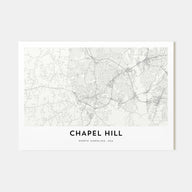 Chapel Hill Map Landscape Poster