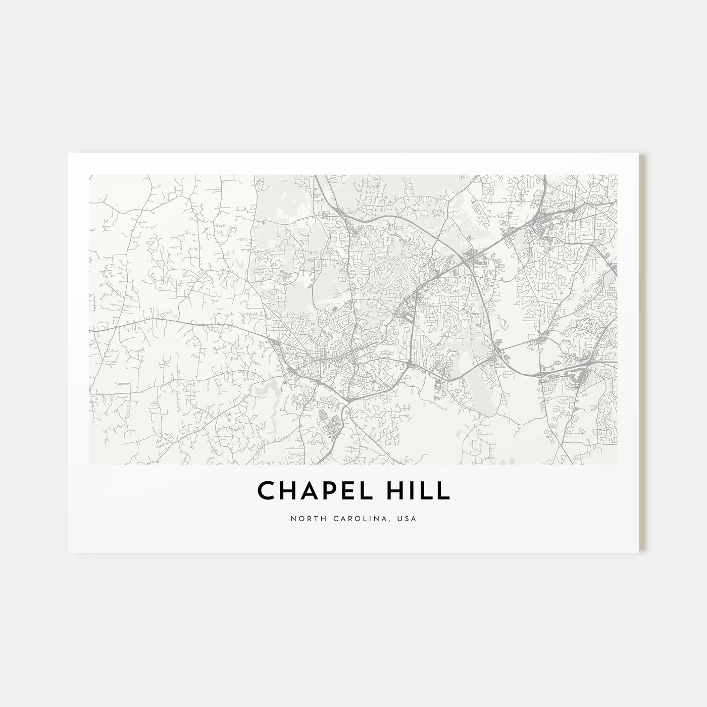Chapel Hill Map Landscape Poster