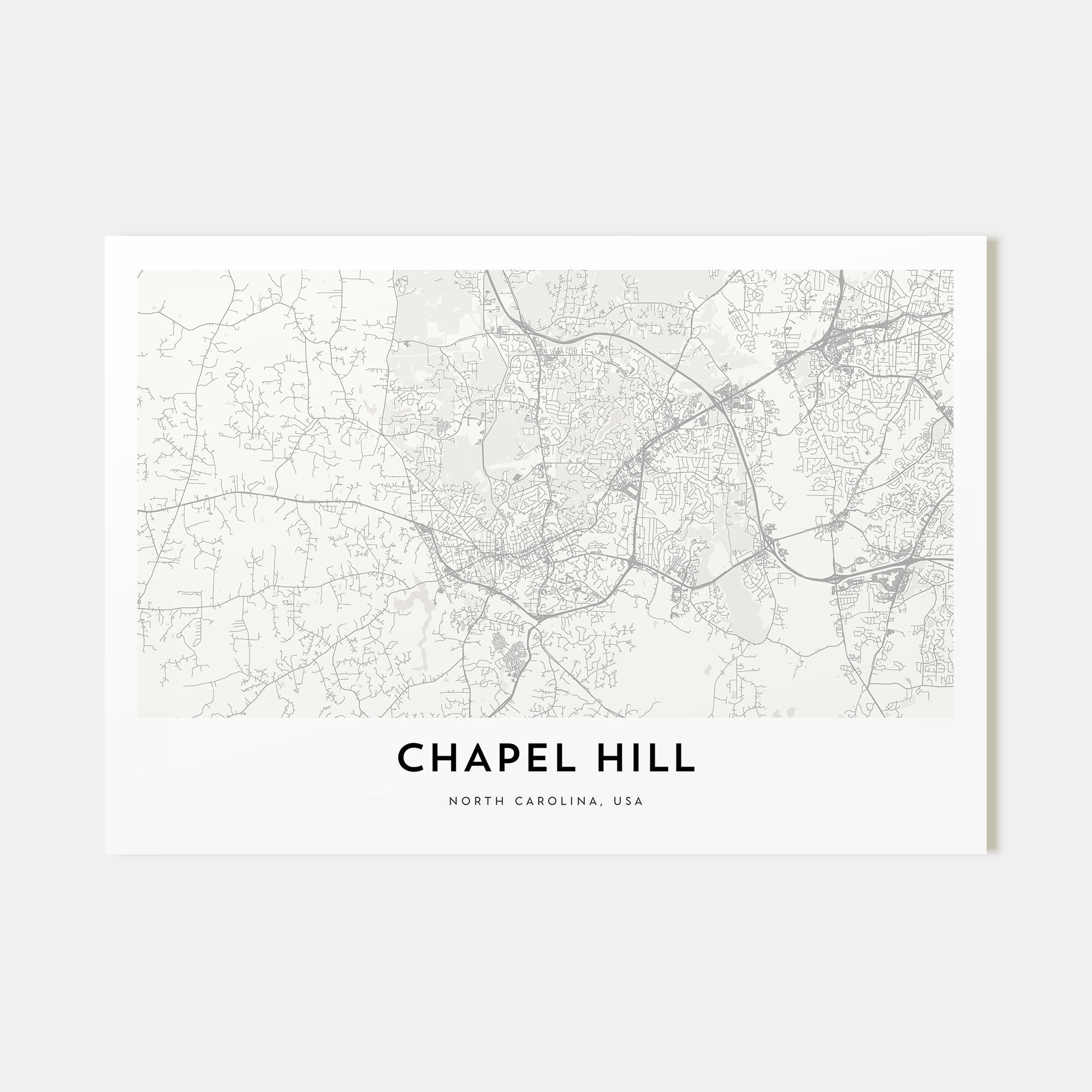 Chapel Hill Map Landscape Poster