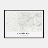 Chapel Hill Map Landscape Poster