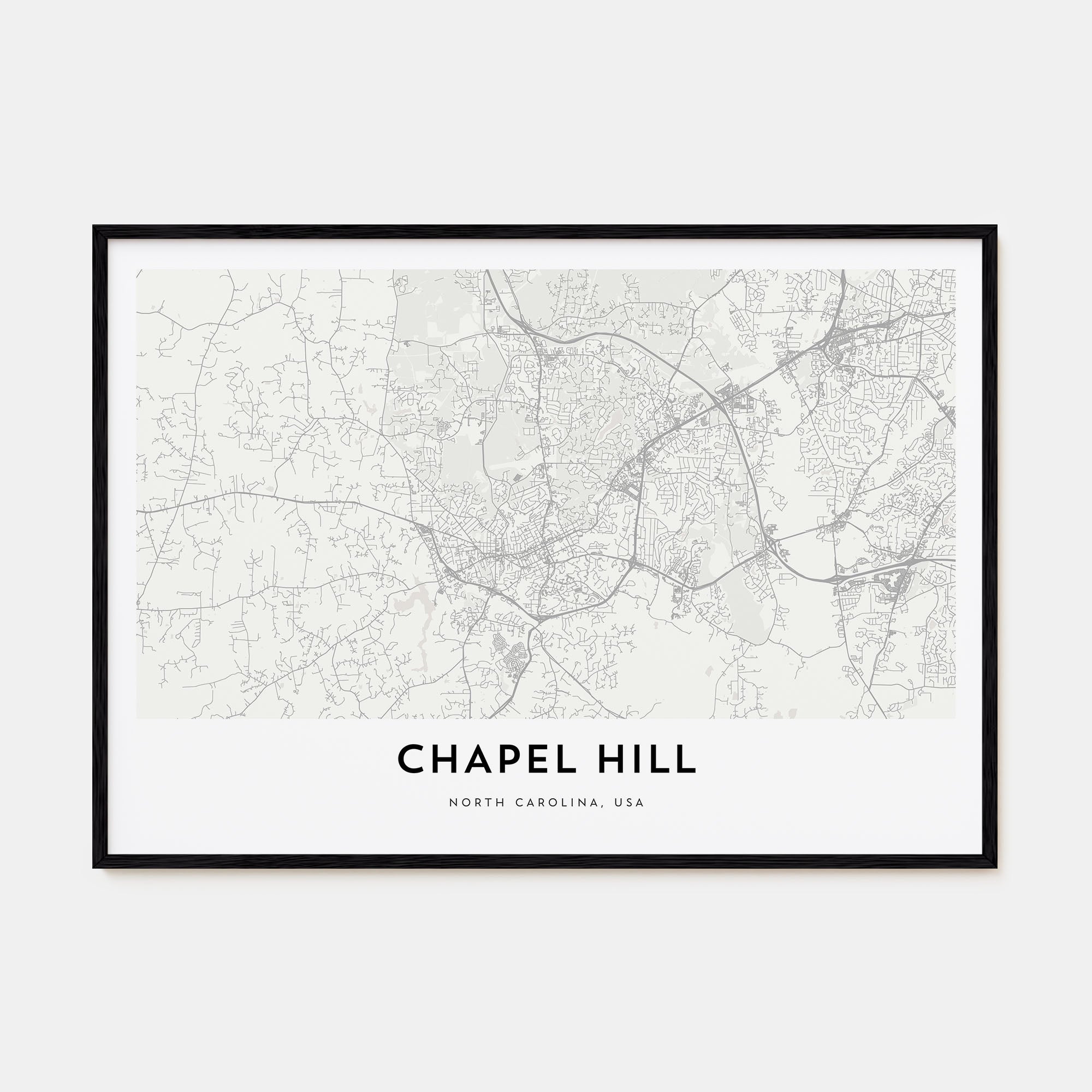 Chapel Hill Map Landscape Poster