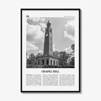 Chapel Hill Print Black and White, Chapel Hill Wall Art, Chapel Hill Poster, Chapel Hill Photo, Chapel Hill Wall Décor, North Carolina, USA