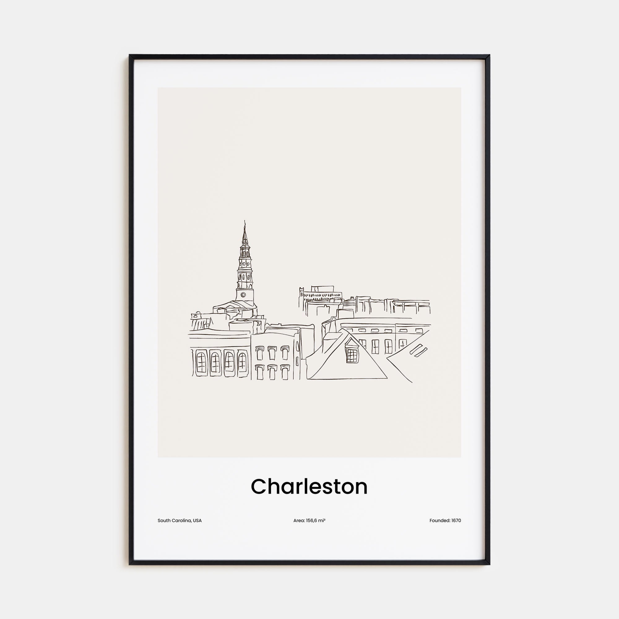 Charleston, South Carolina Drawn Poster