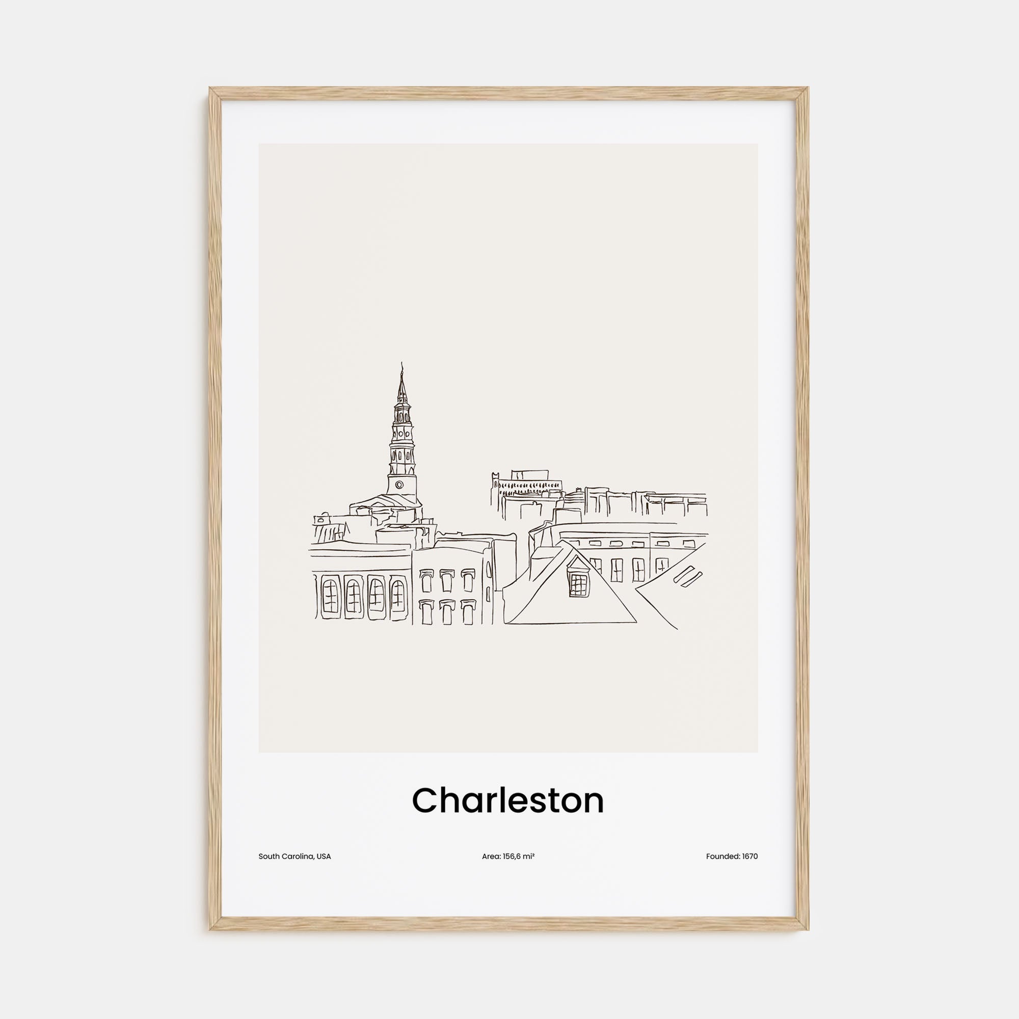 Charleston, South Carolina Drawn Poster
