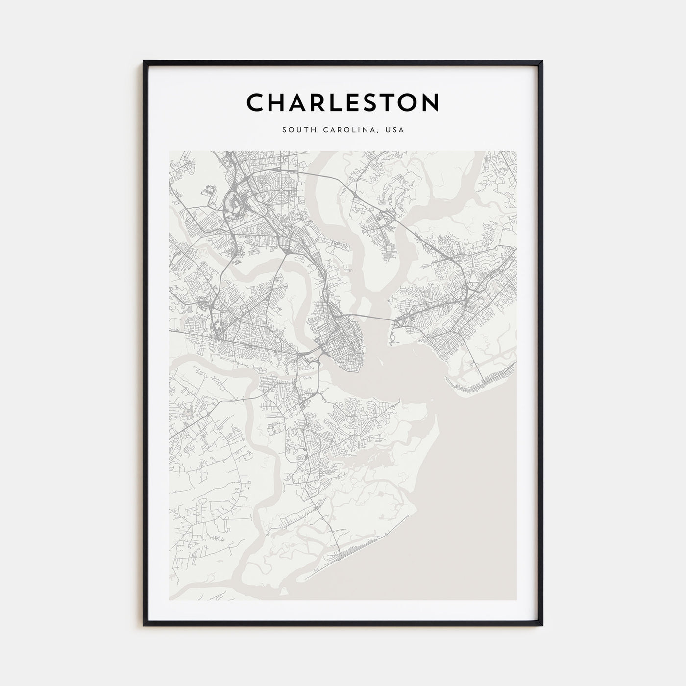 Charleston, South Carolina Map Portrait Poster