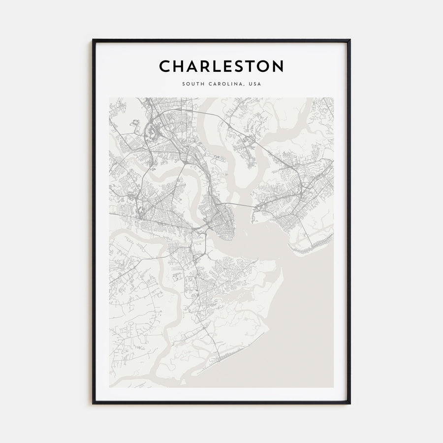 Charleston, South Carolina Map Portrait Poster