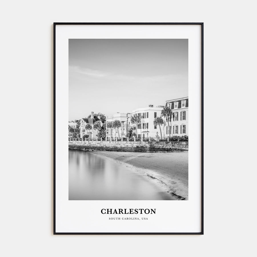 Charleston, South Carolina Portrait B&W No 2 Poster