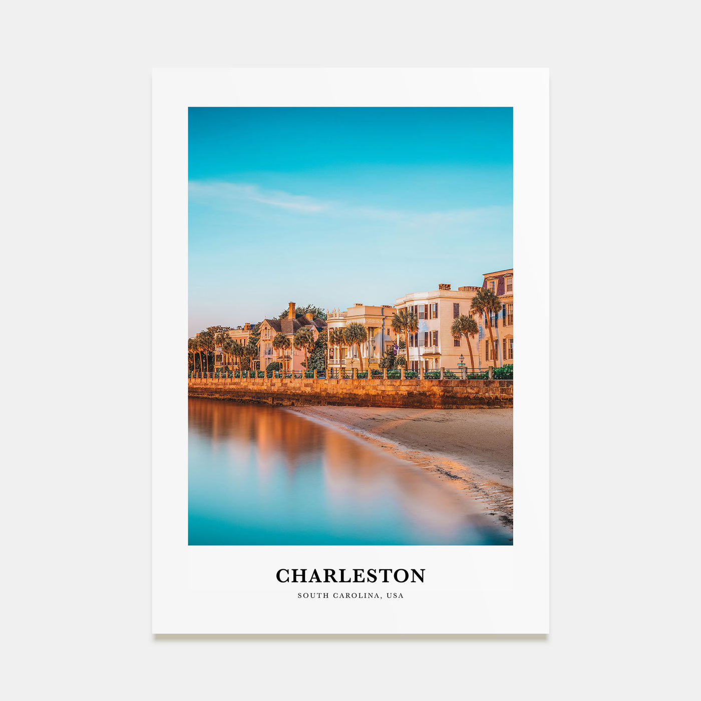 Charleston, South Carolina Portrait Color No 3 Poster