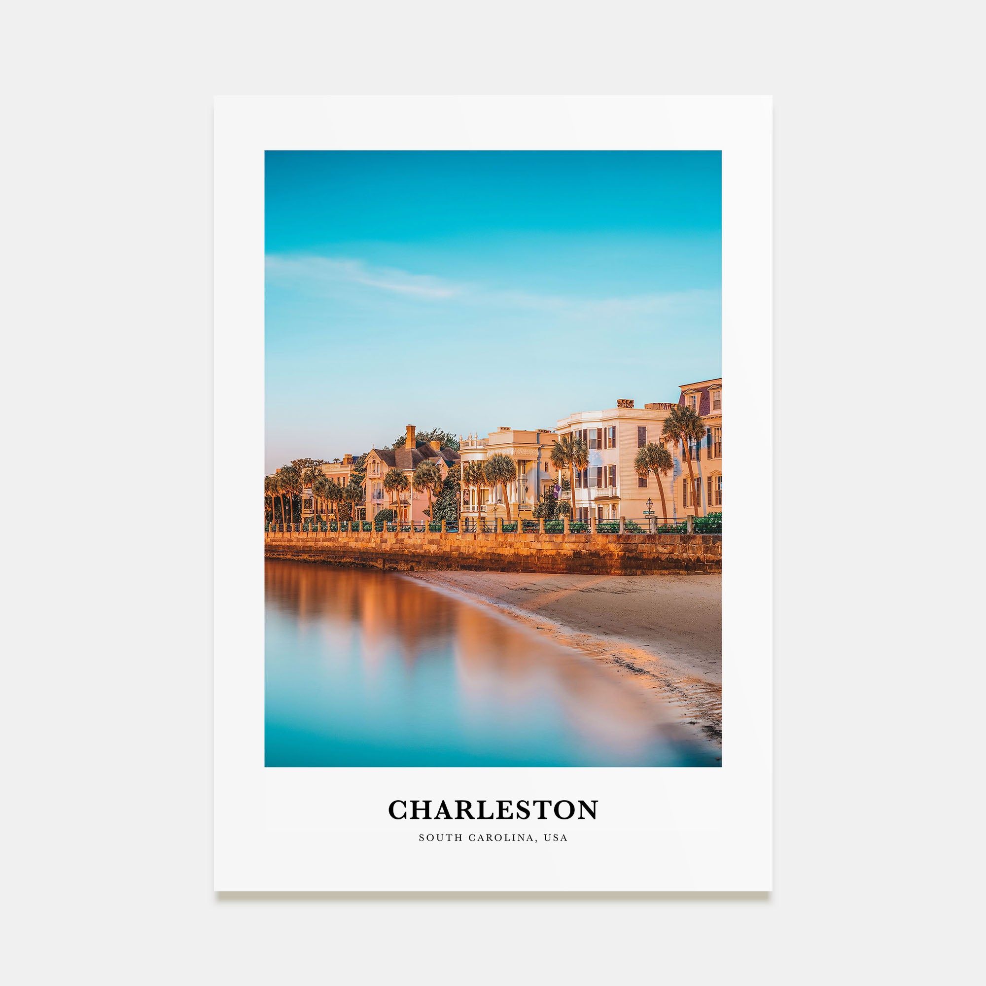 Charleston, South Carolina Portrait Color No 3 Poster