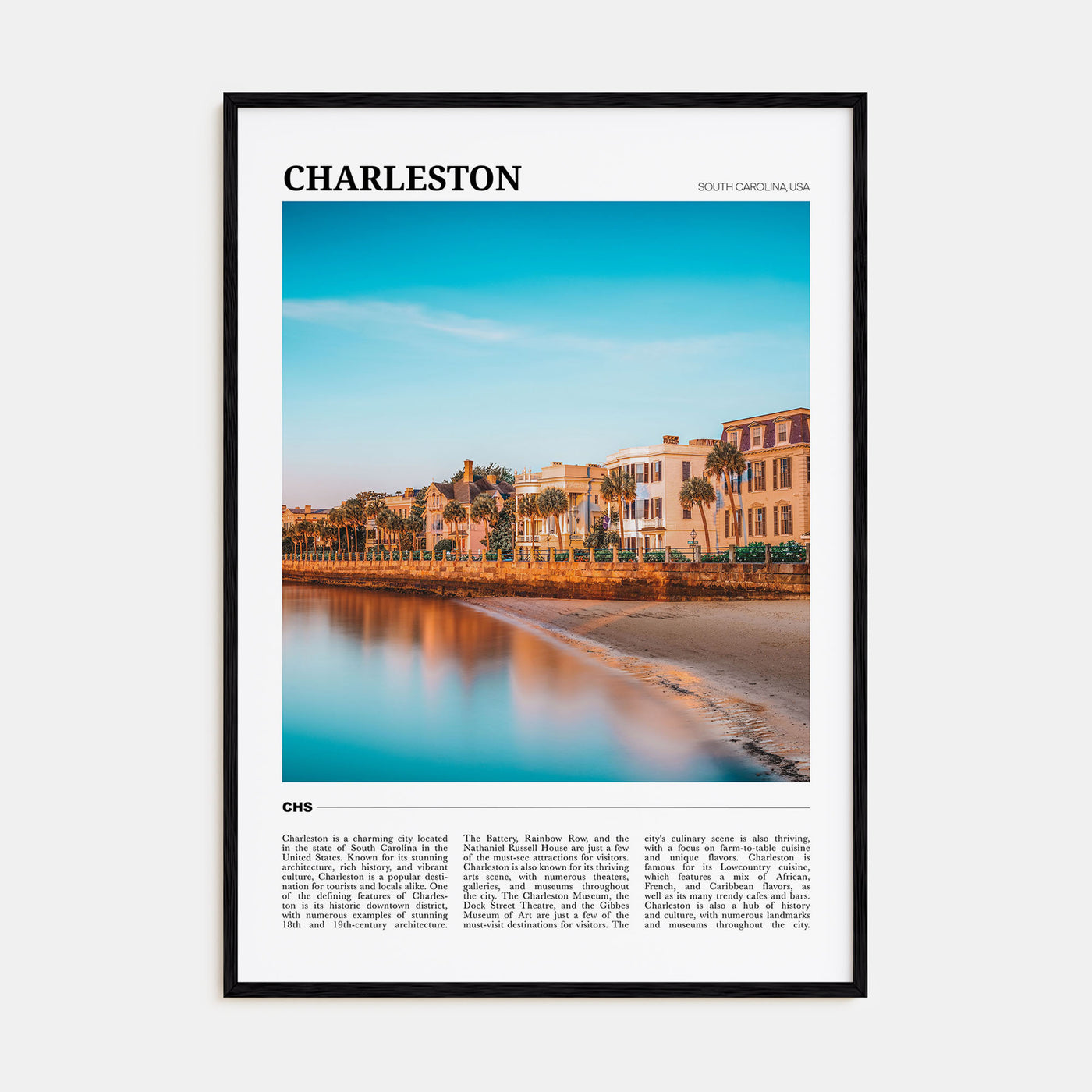 Charleston, South Carolina Travel Color No 3 Poster