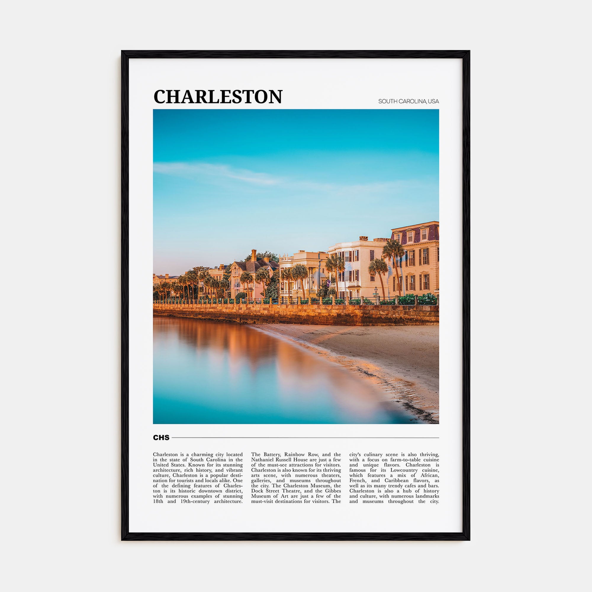 Charleston, South Carolina Travel Color No 3 Poster