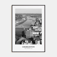 Charleston, West Virginia Portrait B&W Poster