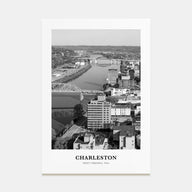 Charleston, West Virginia Portrait B&W Poster