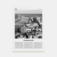 Charleston, West Virginia Travel B&W Poster