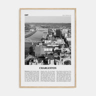 Charleston, West Virginia Travel B&W Poster