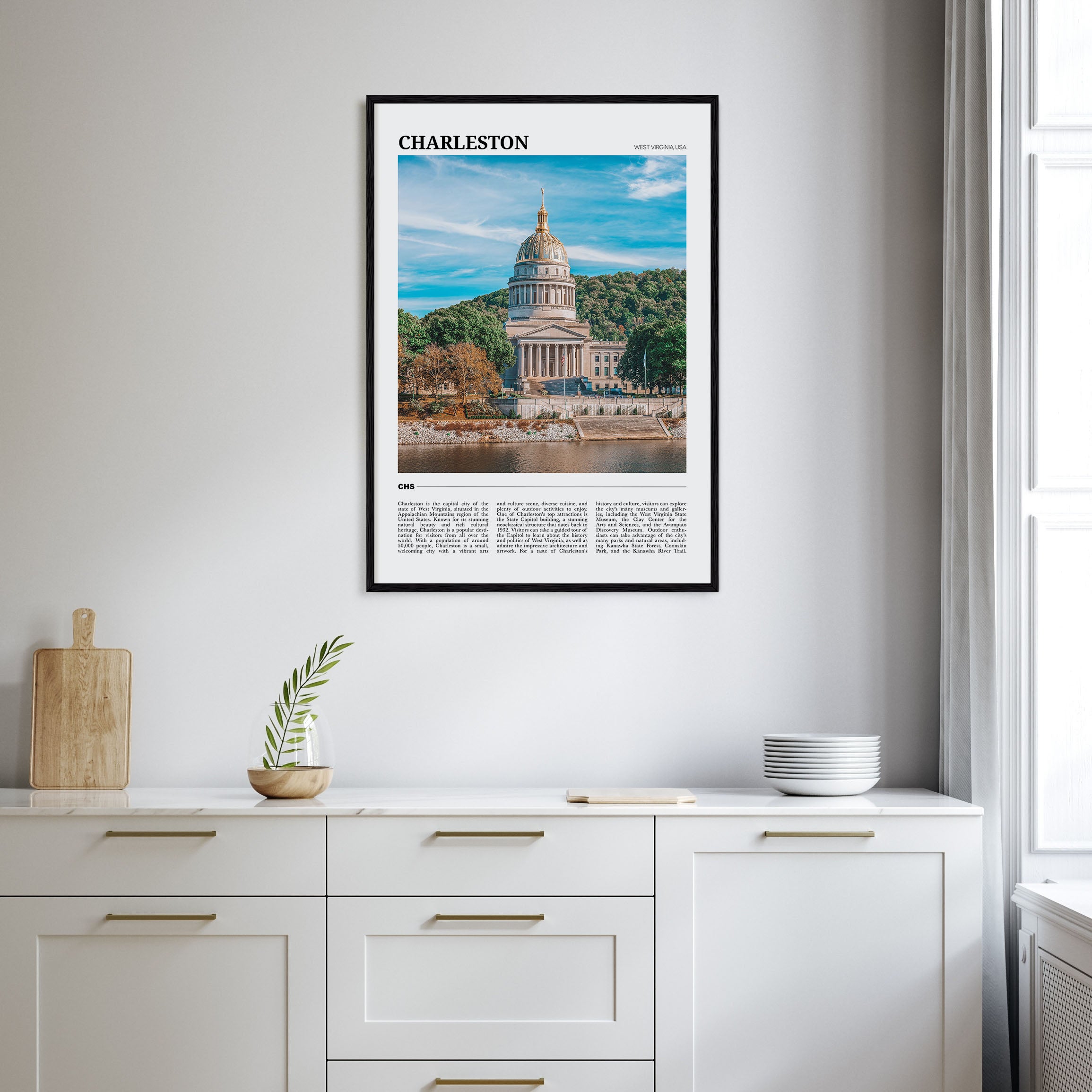 Charleston, West Virginia Travel Color Poster
