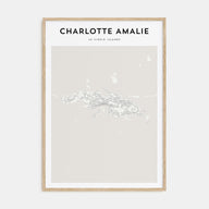 Charlotte Amalie Map Portrait Poster