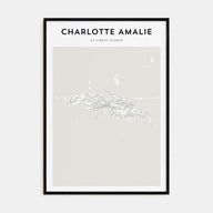 Charlotte Amalie Map Portrait Poster