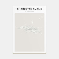 Charlotte Amalie Map Portrait Poster