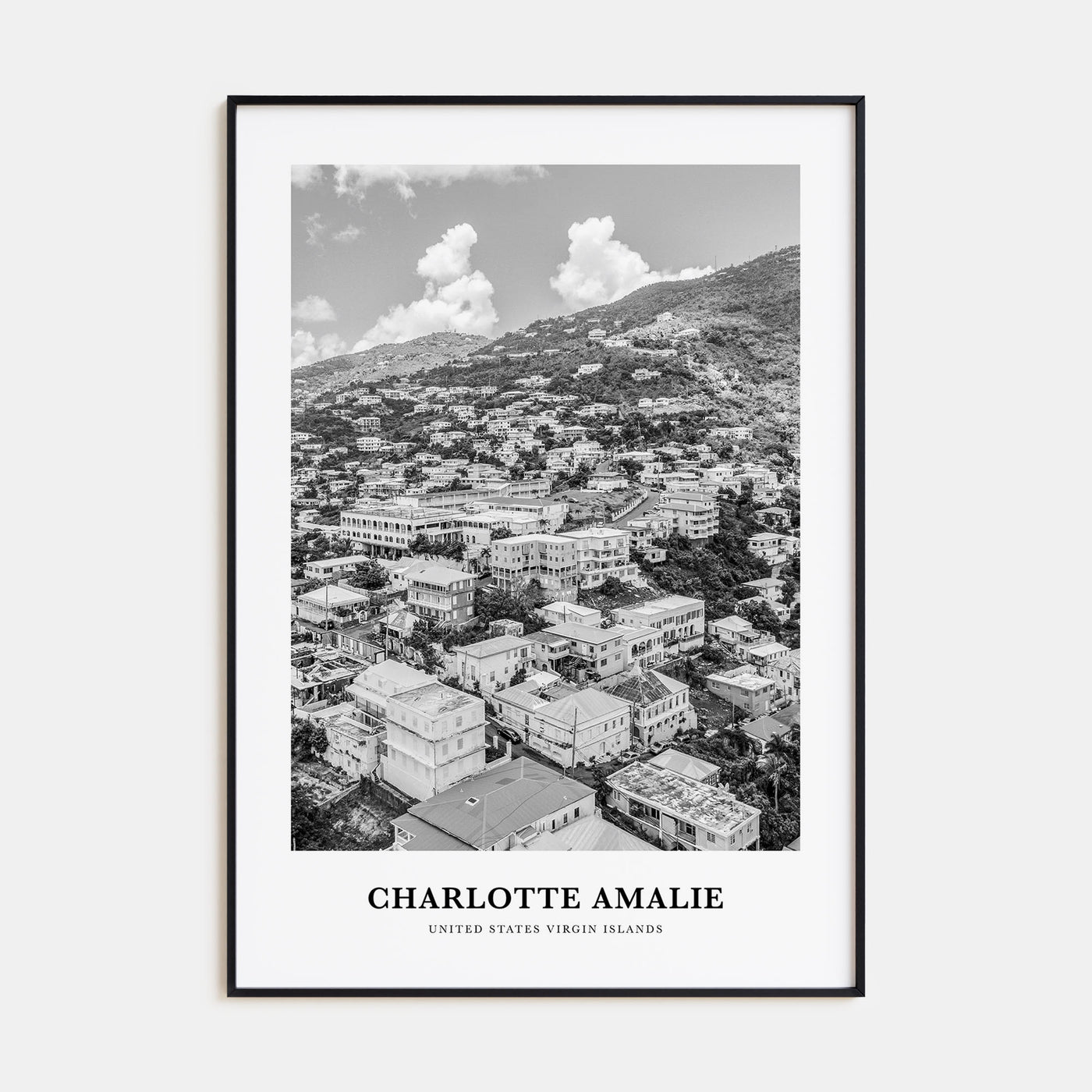 Charlotte Amalie Portrait B&W Poster