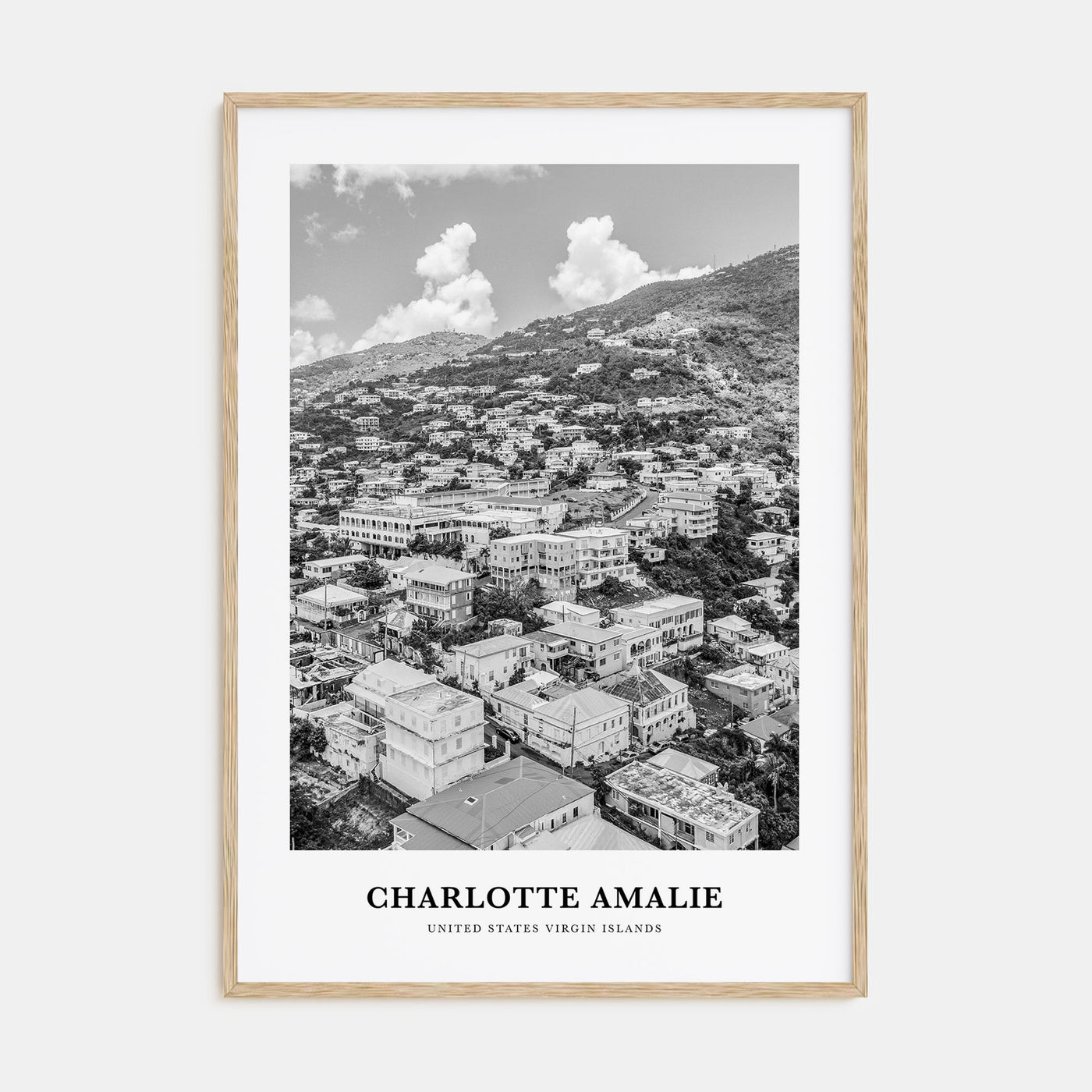 Charlotte Amalie Portrait B&W Poster