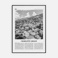 Charlotte Amalie Travel B&W Poster