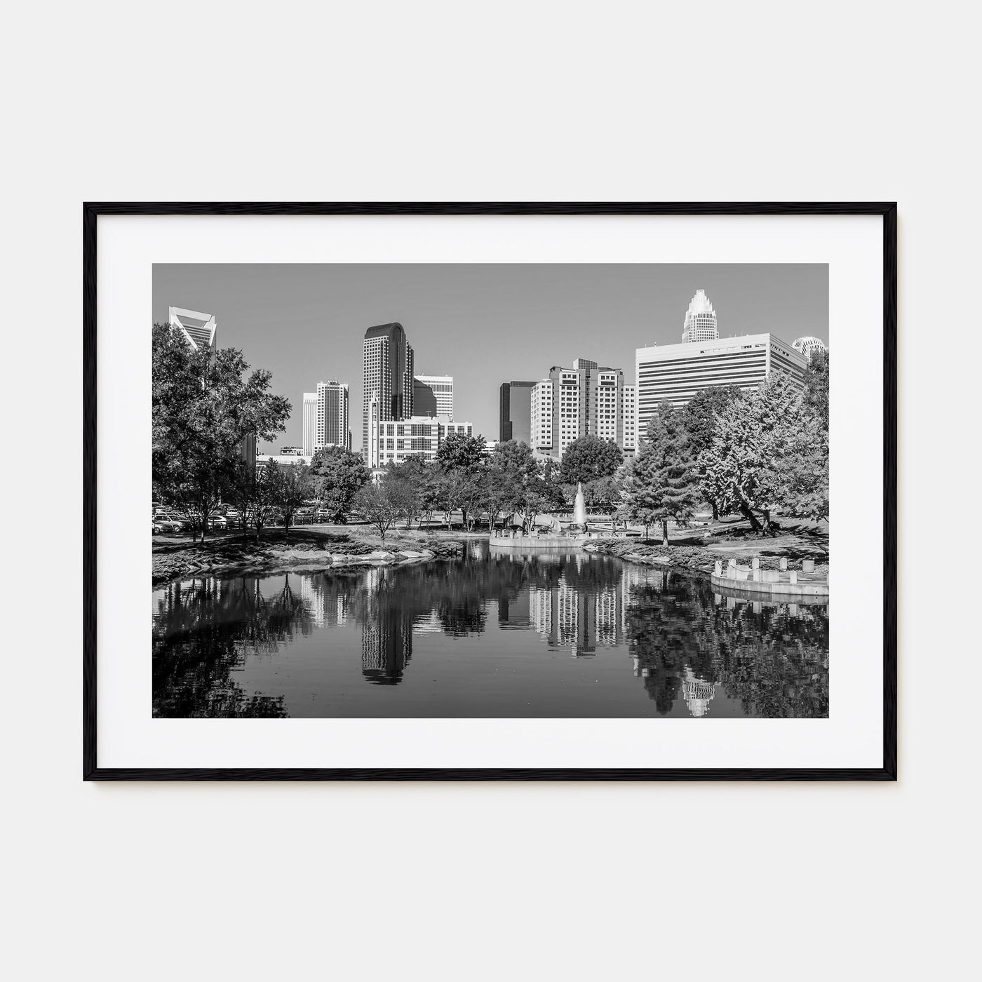 Charlotte Landscape B&W Poster