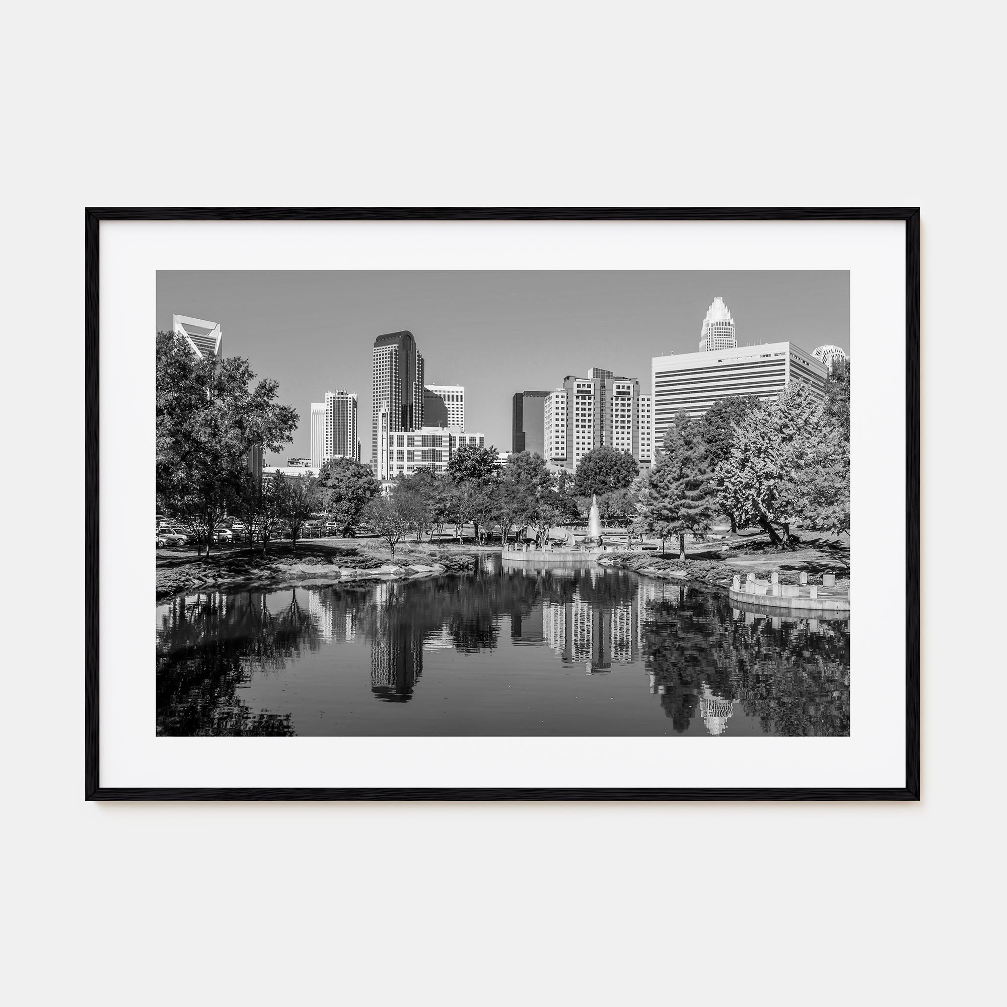 Charlotte Landscape B&W Poster