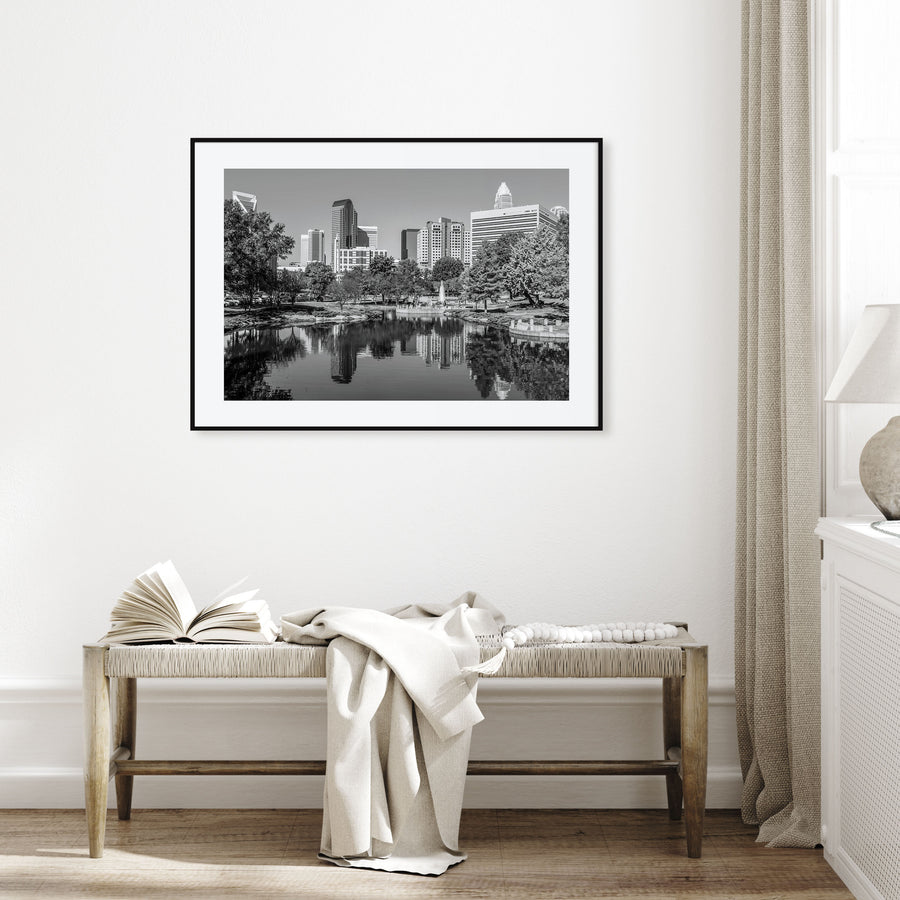 Charlotte Landscape B&W Poster