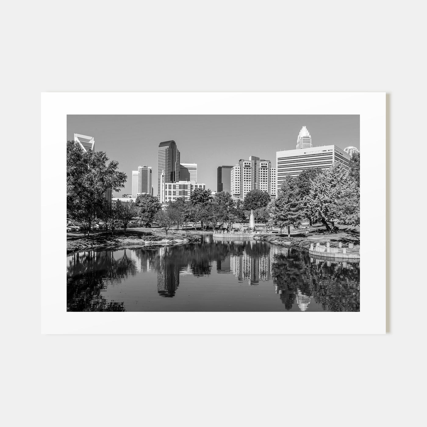 Charlotte Landscape B&W Poster