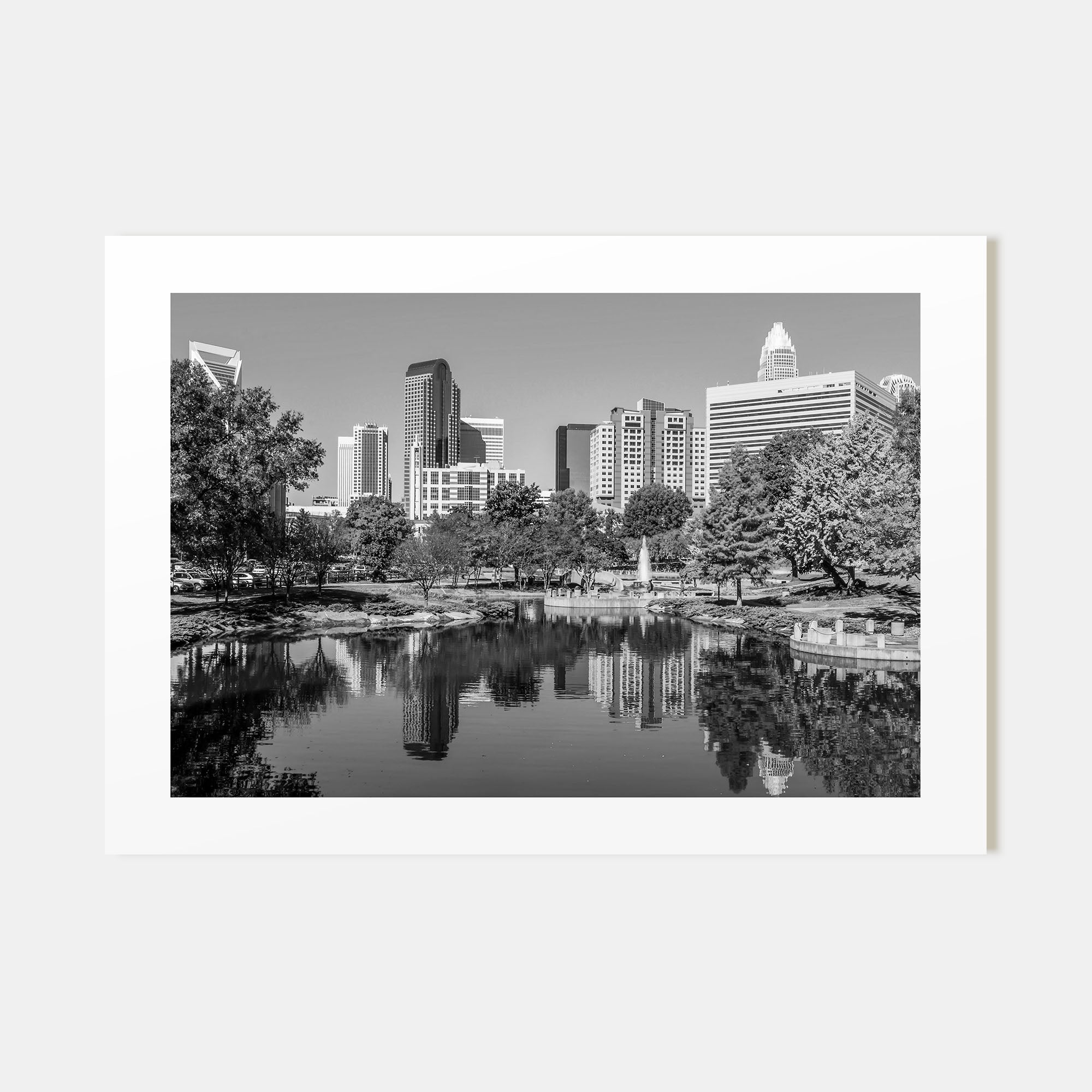 Charlotte Landscape B&W Poster