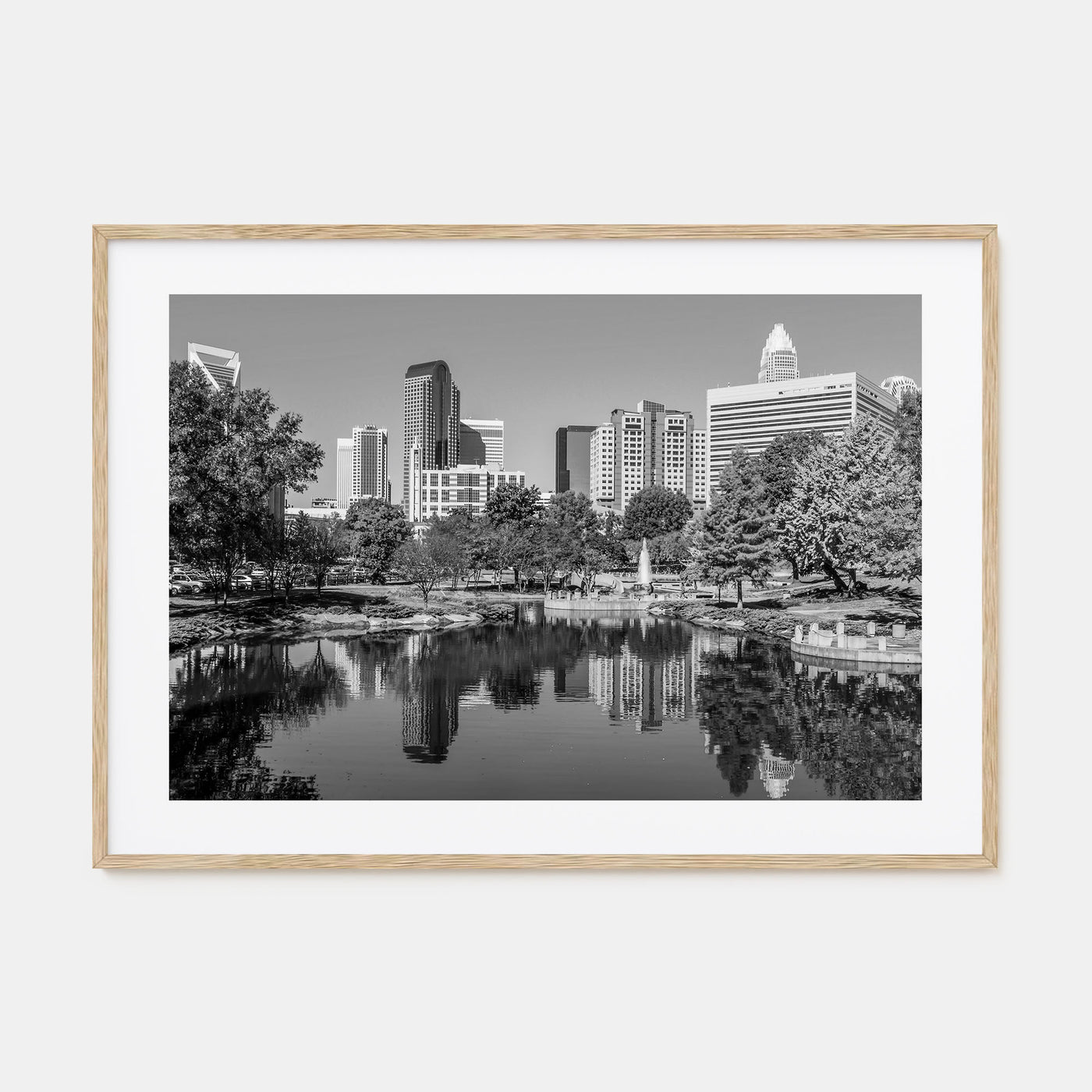 Charlotte Landscape B&W Poster
