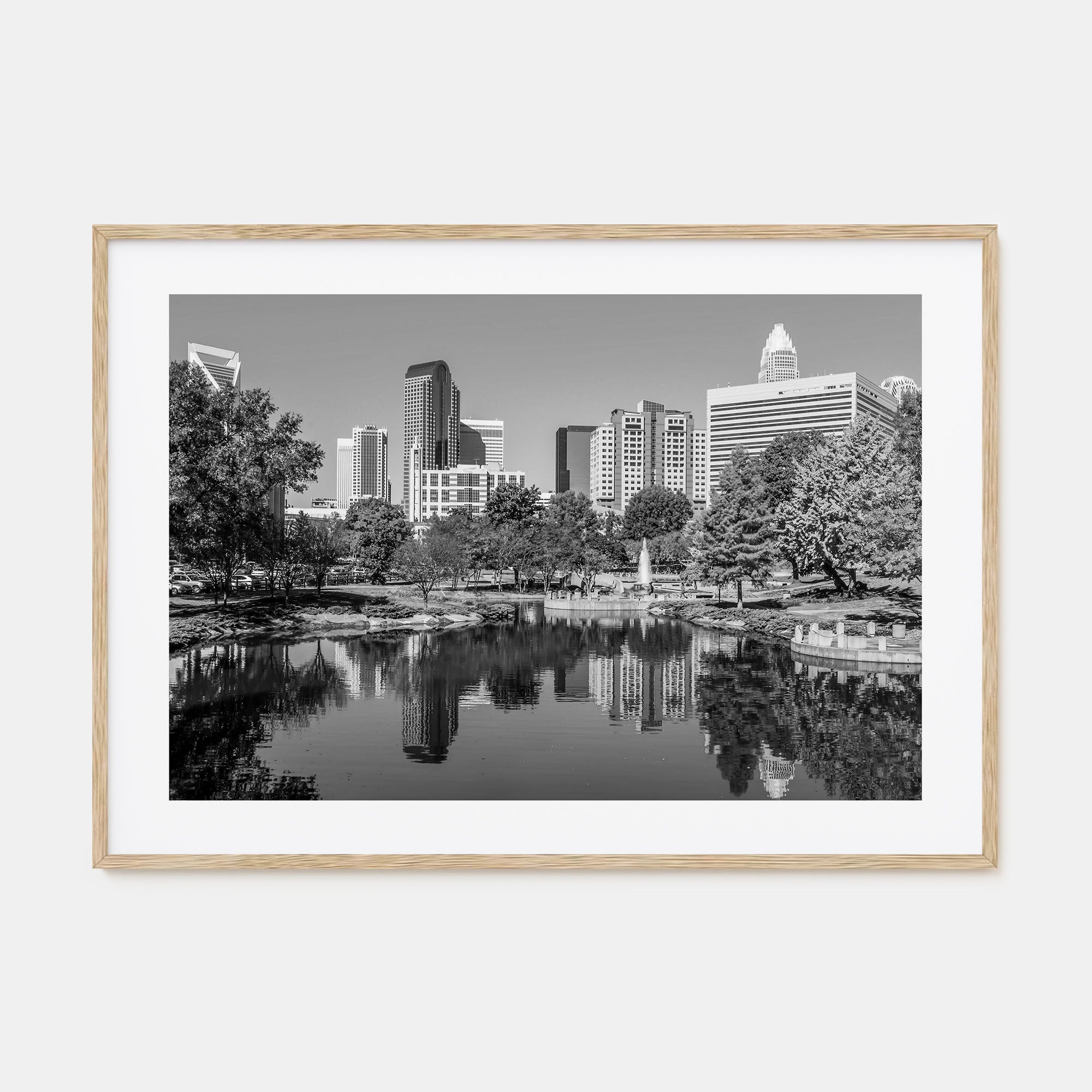 Charlotte Landscape B&W Poster