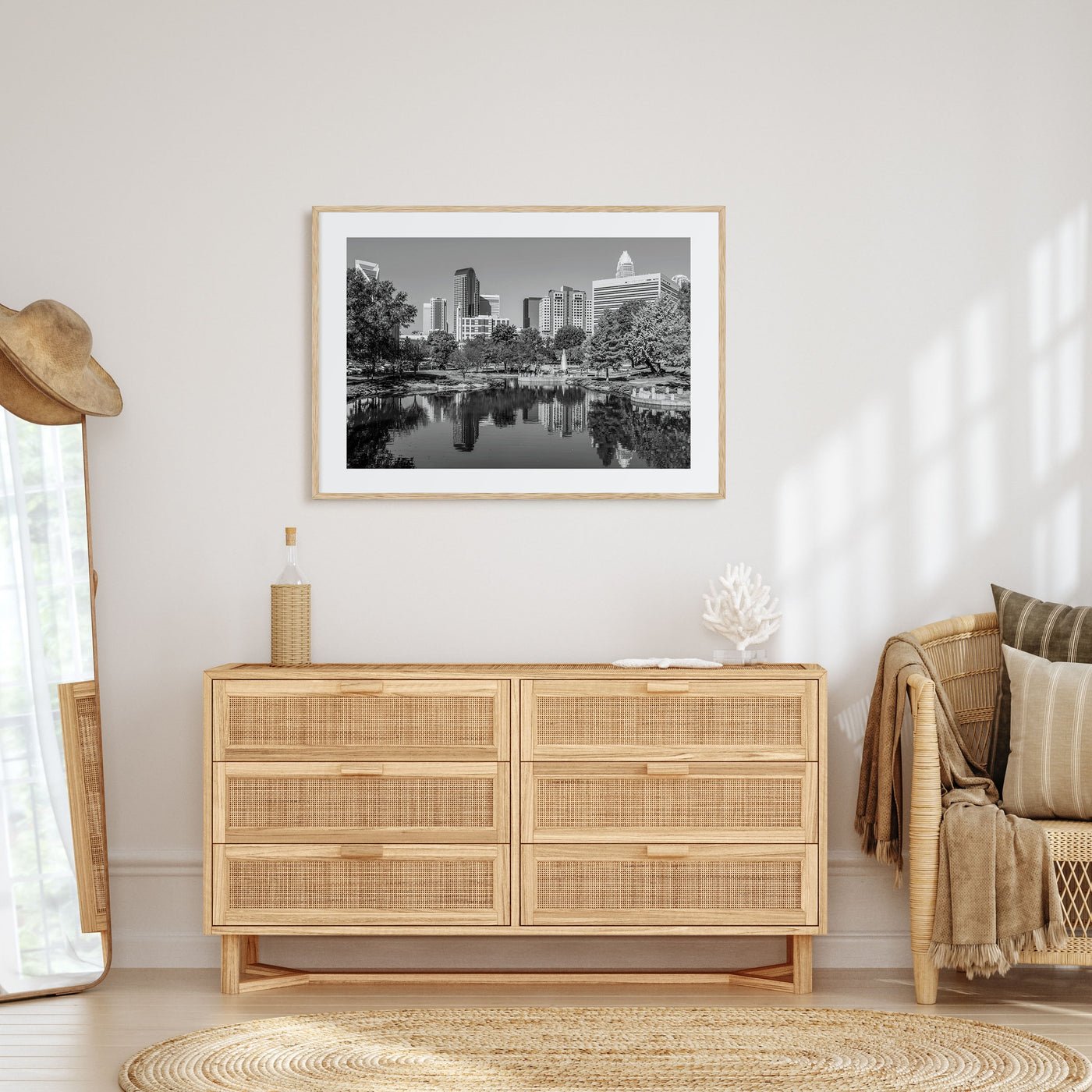 Charlotte Landscape B&W Poster