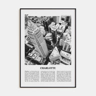 Charlotte Travel B&W No 1 Poster