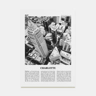 Charlotte Travel B&W No 1 Poster