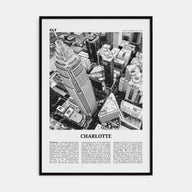 Charlotte Travel B&W No 1 Poster