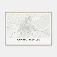 Charlottesville Map Landscape Poster