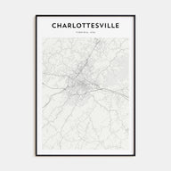 Charlottesville Map Portrait Poster