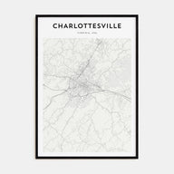 Charlottesville Map Portrait Poster