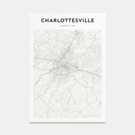 Charlottesville Map Portrait Poster