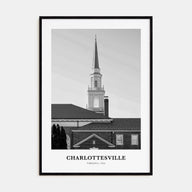 Charlottesville Portrait B&W Poster