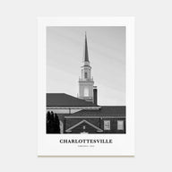 Charlottesville Portrait B&W Poster