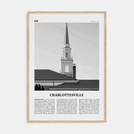 Charlottesville Travel B&W No 1 Poster