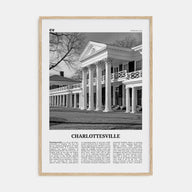 Charlottesville Travel B&W No 2 Poster