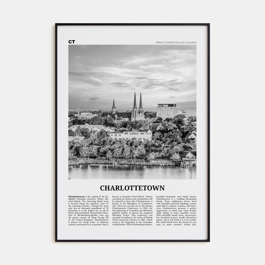 Charlottetown Travel B&W Poster