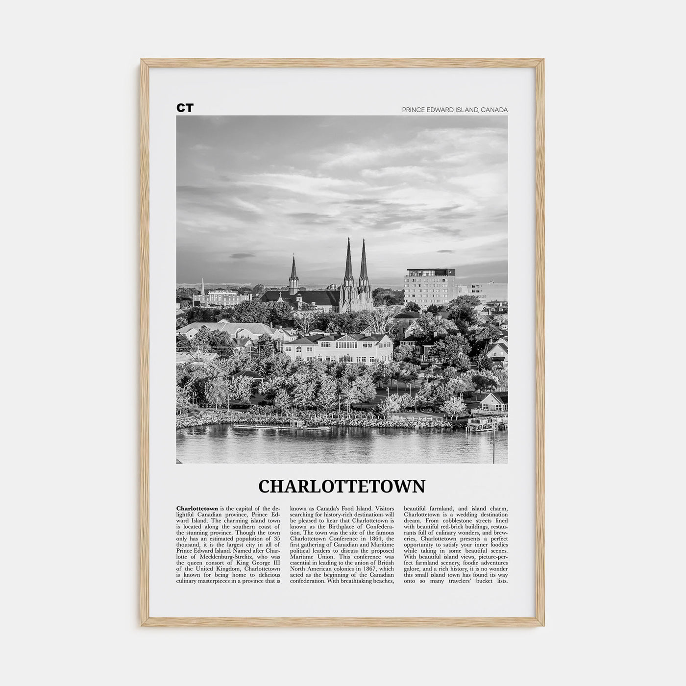 Charlottetown Travel B&W Poster