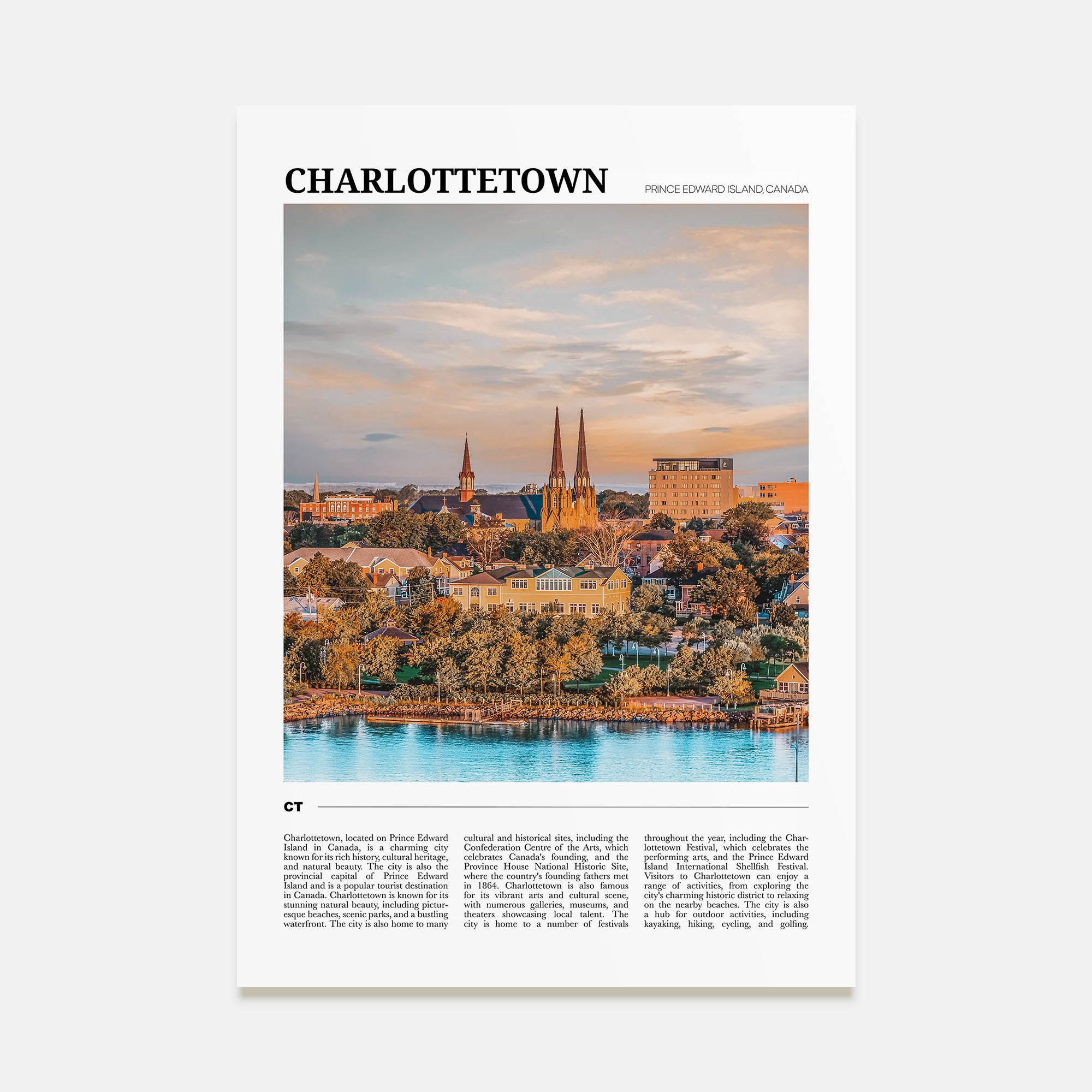 Charlottetown Travel Color Poster
