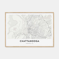 Chattanooga Map Landscape Poster