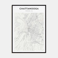 Chattanooga Map Portrait Poster
